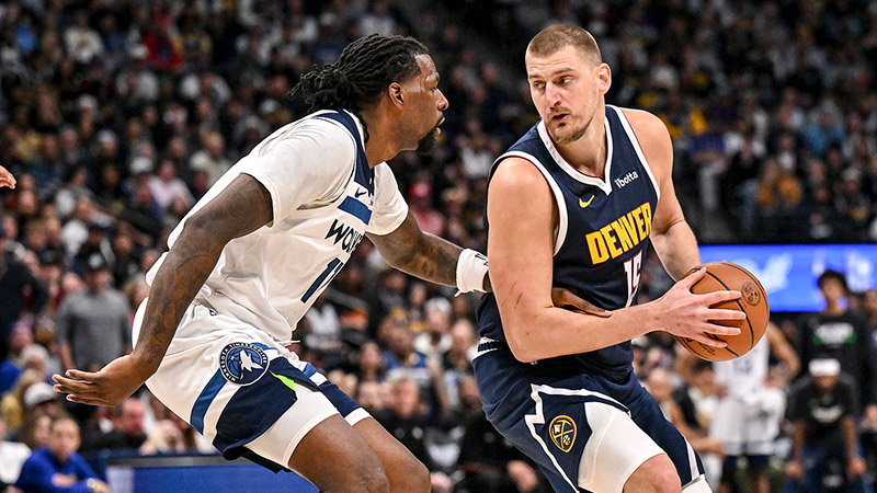 [CCTV全场集锦]🏀掘金轻取森林狼追至2-3 约基奇27分11板16助 兰德尔27+9+6