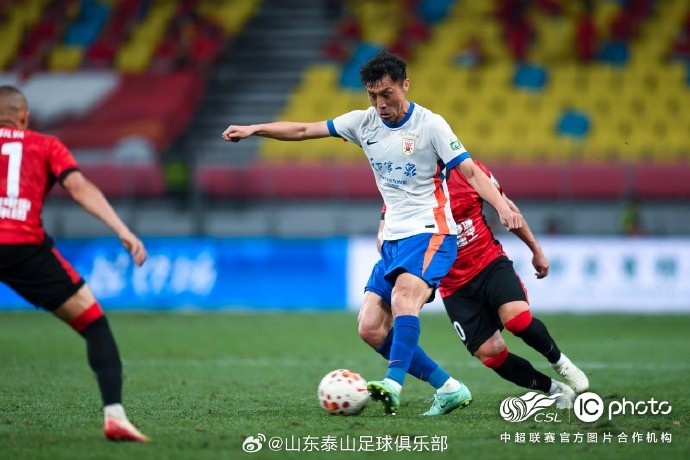 泰山客场0-1蓉城，五轮连胜终结