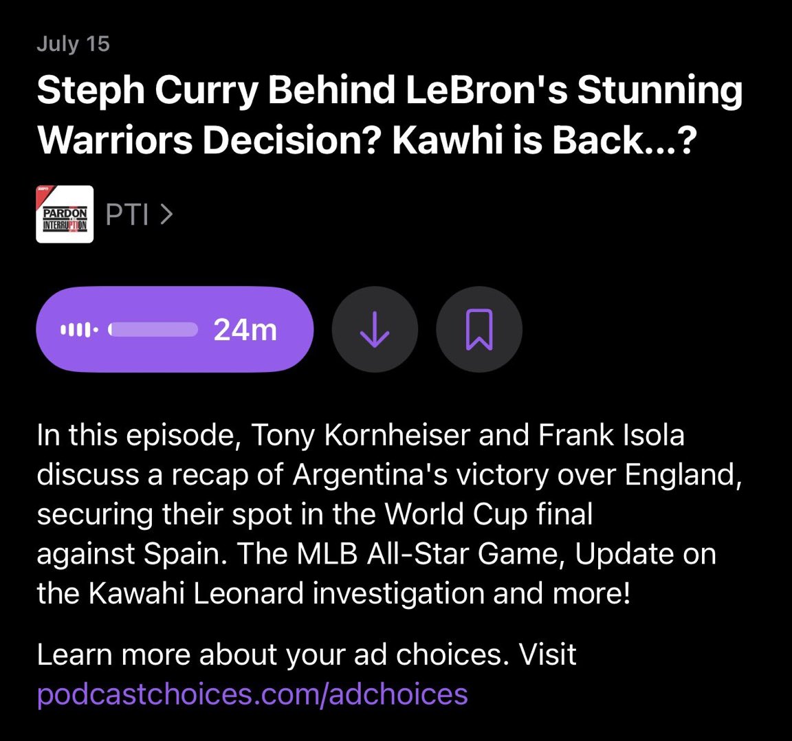 热火油管预发布詹姆斯介绍视频后秒撤 ESPN播客曾曝加盟勇士